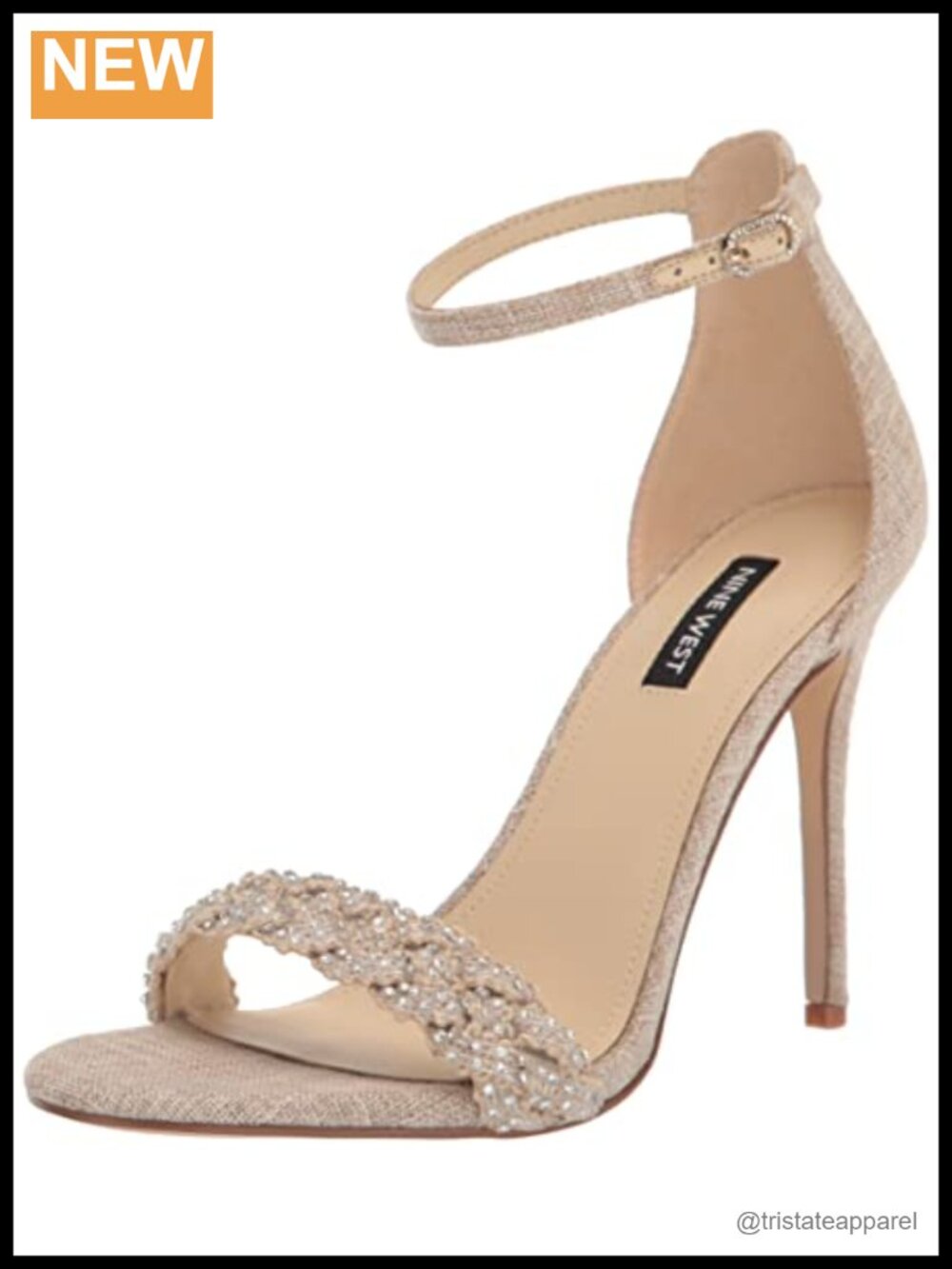 Nine West Morelov Women's Embellished Stiletto Heeled Dress Sandals
